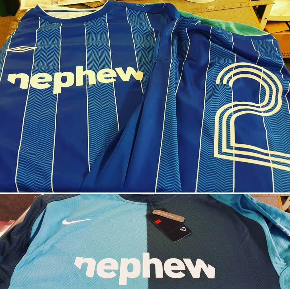 Sports kit and team printing, names and numbers