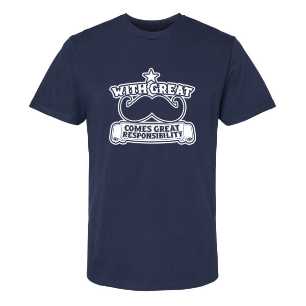With Great Moustache Comes Great Responsibility Men's T Shirt Thumbnail