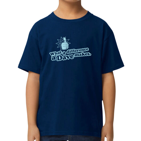 What A Difference A Dave Makes Kid's T Shirt Thumbnail